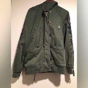 Army green Free People winter jacket
